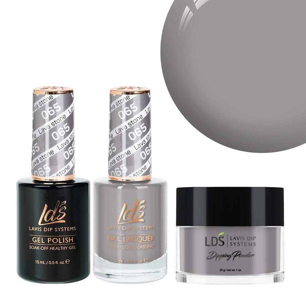 LDS 3 in 1 - 065 Lava Stone - Dip, Gel & Lacquer Matching - DTK Nail Supply