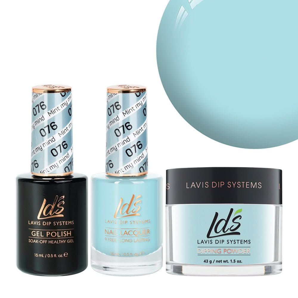 LDS 3 in 1 - 076 Mint My Mind - Dip, Gel & Lacquer Matching - DTK Nail Supply