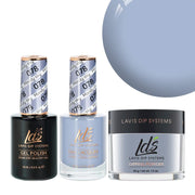 LDS 3 in 1 - 078 Moody Sky - Dip, Gel & Lacquer Matching - DTK Nail Supply