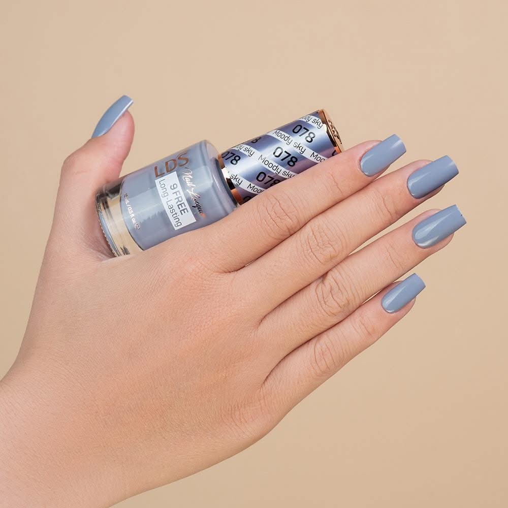LDS 3 in 1 - 078 Moody Sky - Dip, Gel & Lacquer Matching - DTK Nail Supply