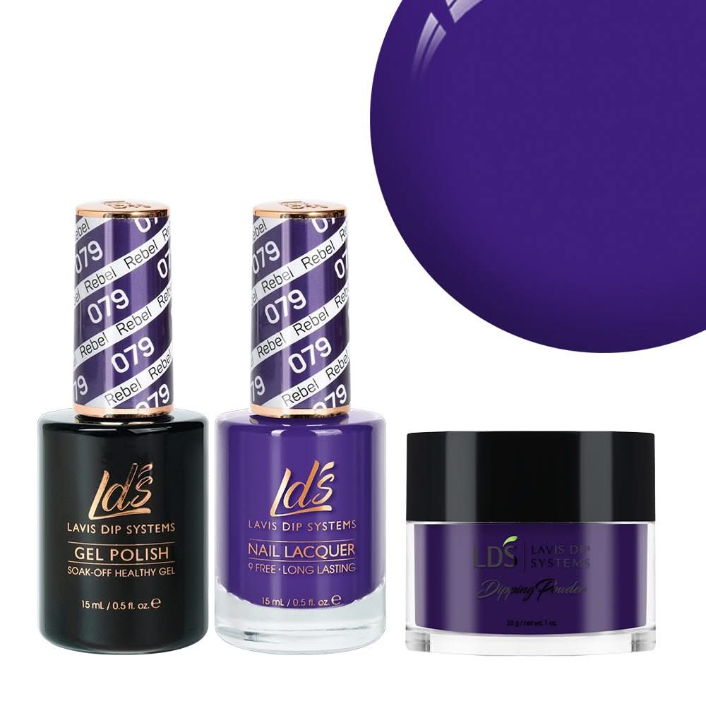 LDS 3 in 1 - 079 Rebel - Dip, Gel & Lacquer Matching - DTK Nail Supply