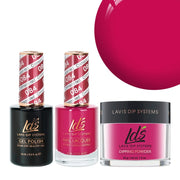 LDS 3 in 1 - 084 Crimson Red - Dip, Gel & Lacquer Matching - DTK Nail Supply