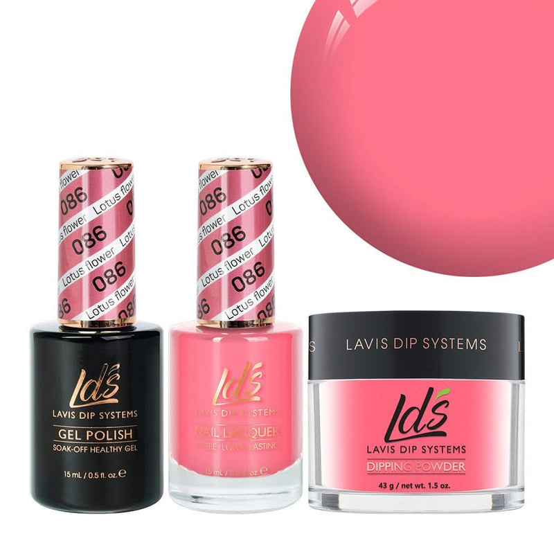 LDS 3 in 1 - 086 Lotus Flower - Dip, Gel & Lacquer Matching - DTK Nail Supply