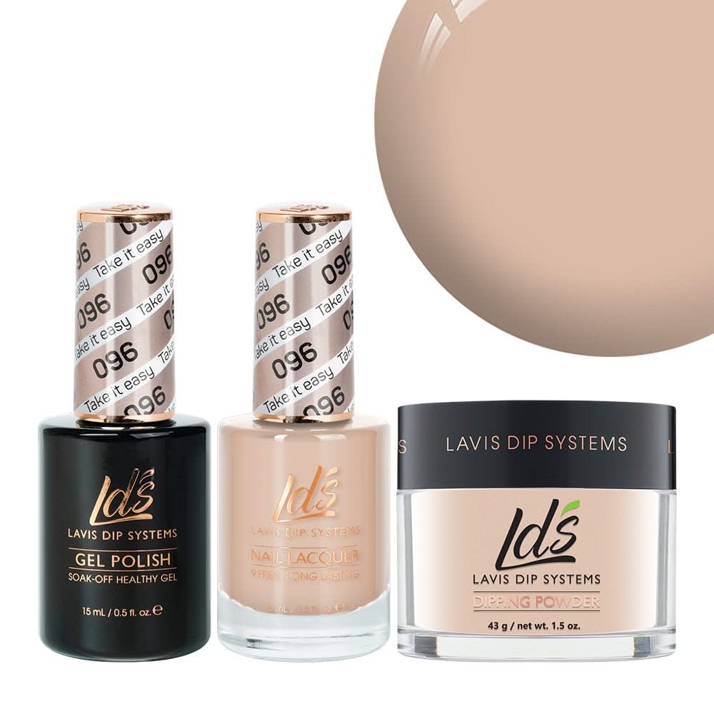 LDS 3 in 1 - 096 Take It Easy - Dip, Gel & Lacquer Matching - DTK Nail Supply