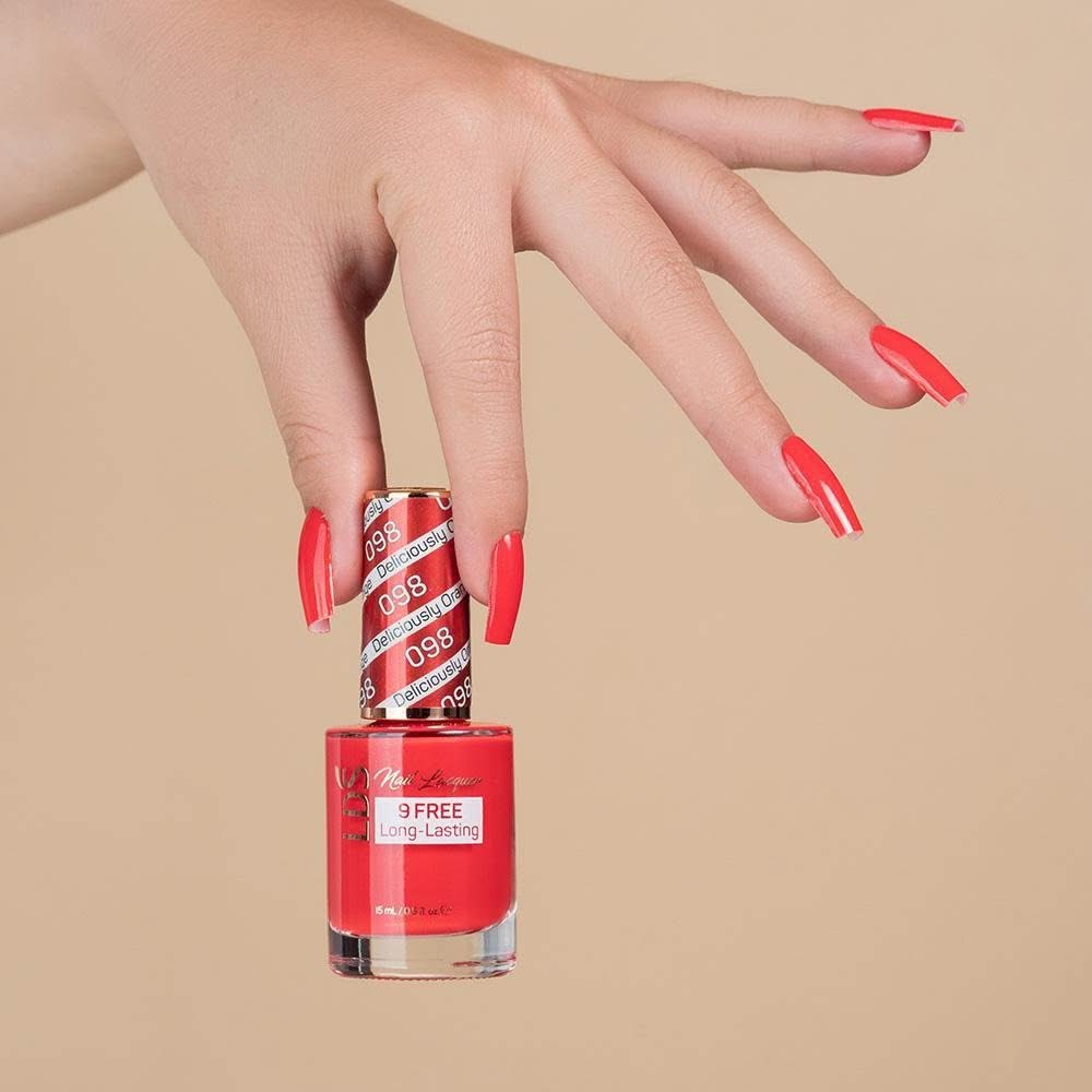 LDS 3 in 1 - 098 Deliciously Orange - Dip, Gel & Lacquer Matching - DTK Nail Supply