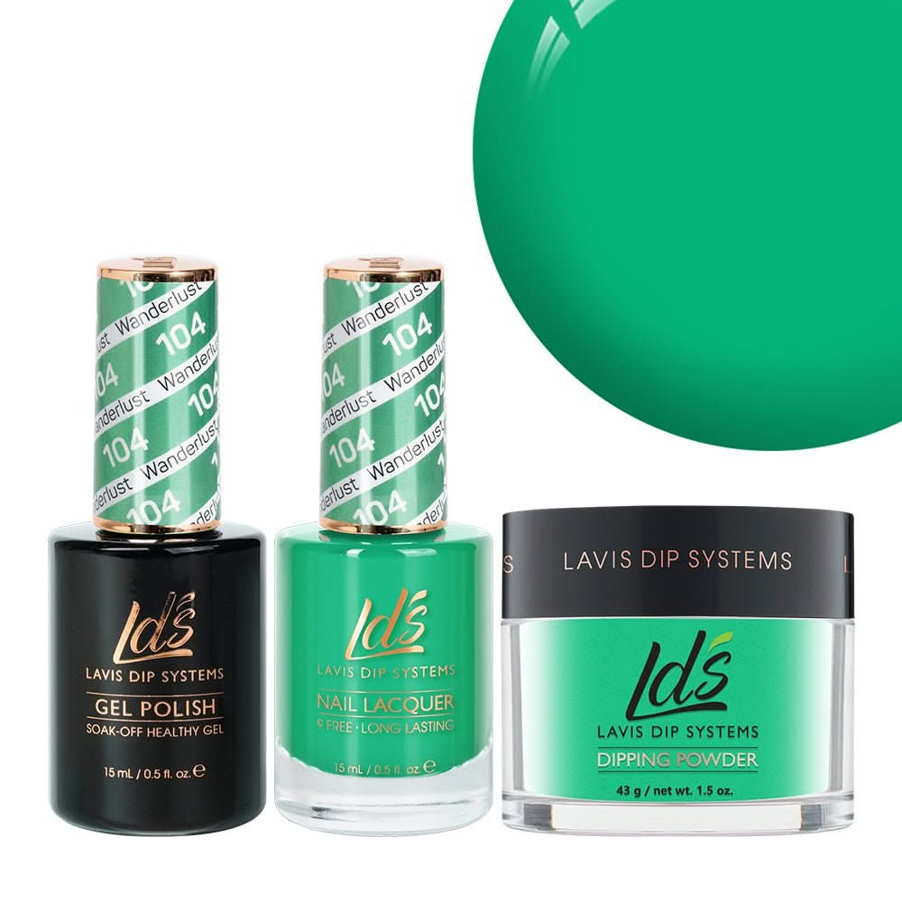 LDS 3 in 1 - 104 Wanderlust - Dip, Gel & Lacquer Matching - DTK Nail Supply