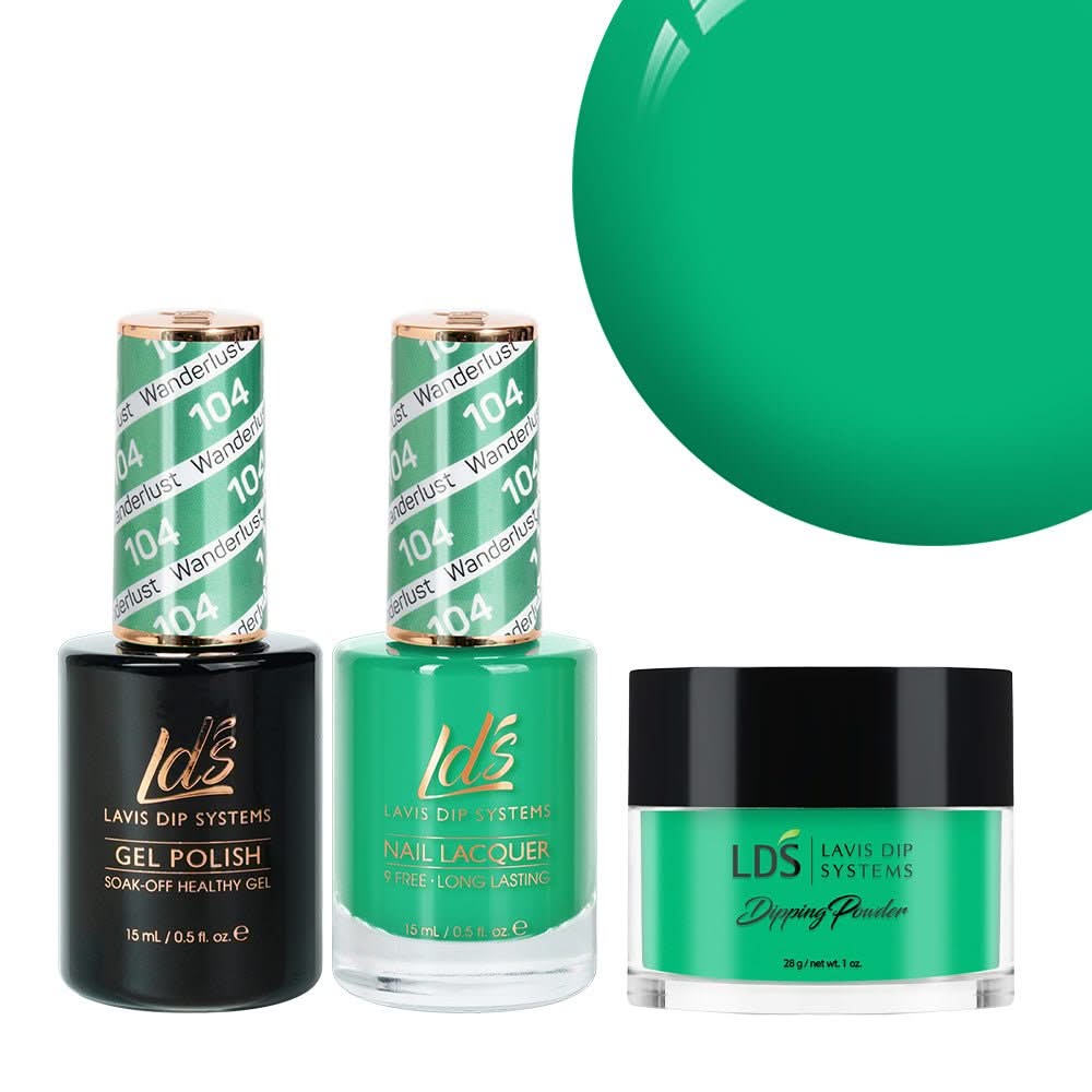 LDS 3 in 1 - 104 Wanderlust - Dip, Gel & Lacquer Matching - DTK Nail Supply