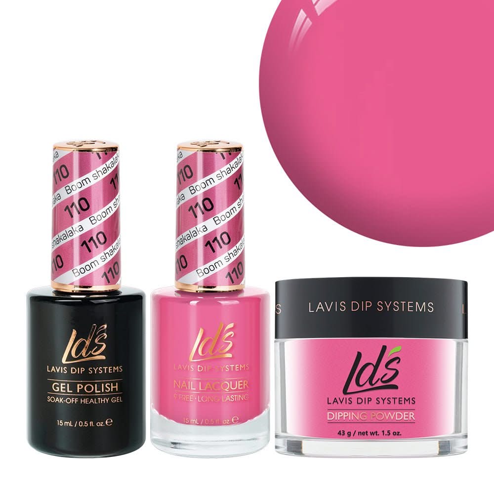 LDS 3 in 1 - 110 Boom Shakalaka - Dip, Gel & Lacquer Matching - DTK Nail Supply