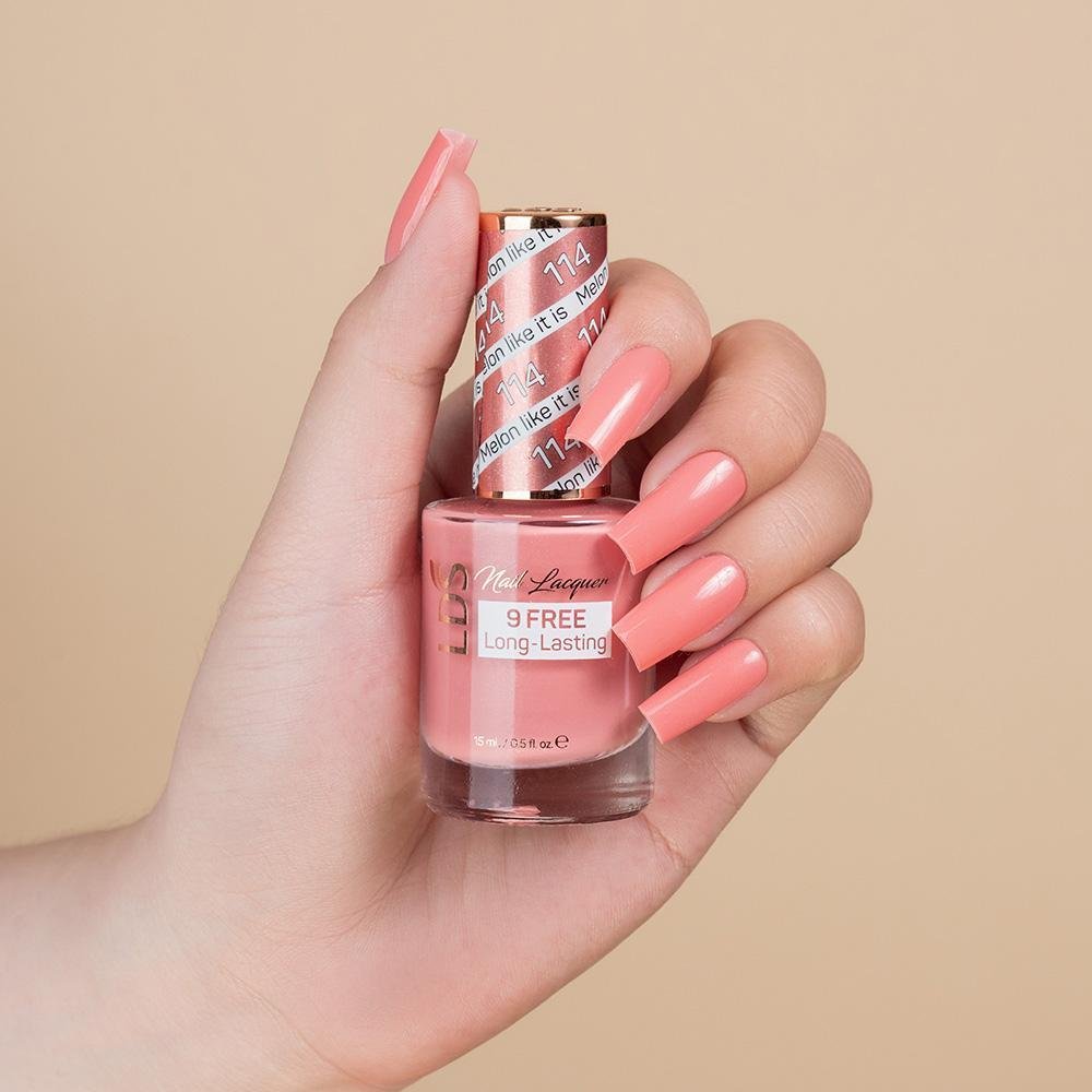 LDS 3 in 1 - 114 Melon Like It Is - Dip, Gel & Lacquer Matching - DTK Nail Supply
