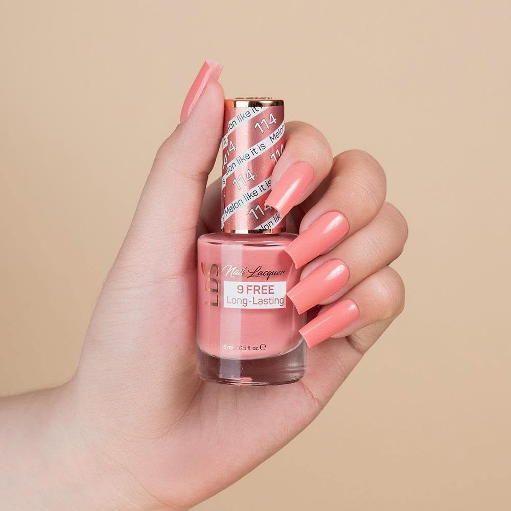 LDS 3 in 1 - 114 Melon Like It Is - Dip, Gel & Lacquer Matching - DTK Nail Supply