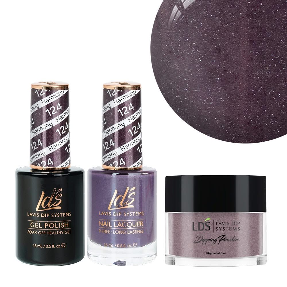 LDS 3 in 1 - 124 Harmony - Dip, Gel & Lacquer Matching - DTK Nail Supply