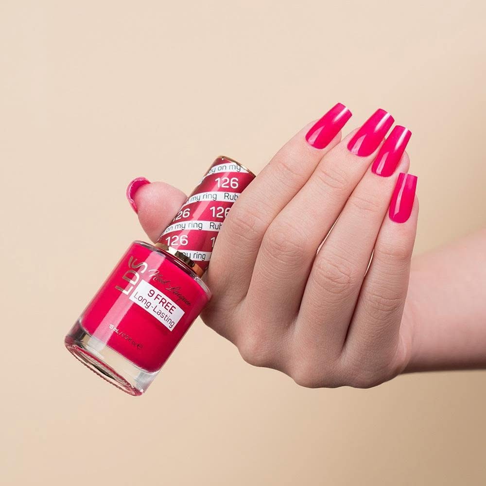 LDS 3 in 1 - 126 Ruby On My Ring - Dip, Gel & Lacquer Matching - DTK Nail Supply