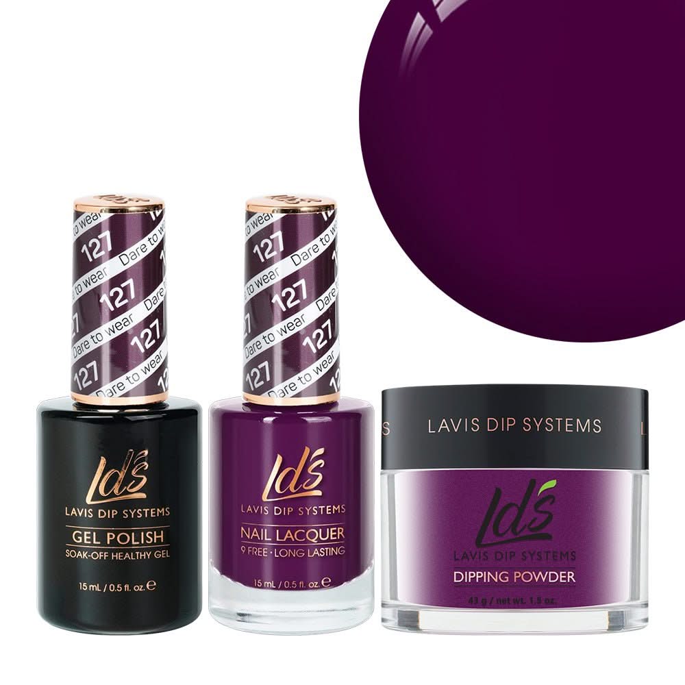 LDS 3 in 1 - 127 Dare To Wear - Dip, Gel & Lacquer Matching - DTK Nail Supply
