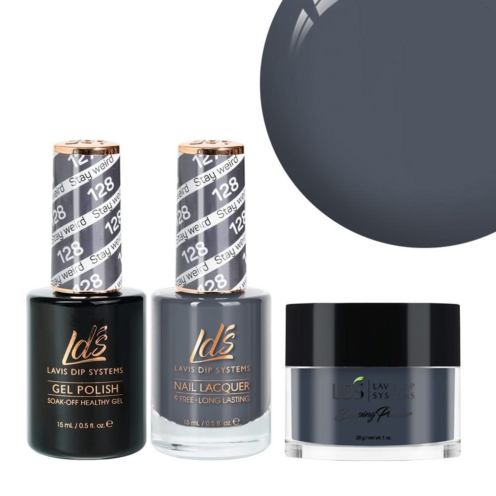LDS 3 in 1 - 128 Stay Weird - Dip, Gel & Lacquer Matching - DTK Nail Supply