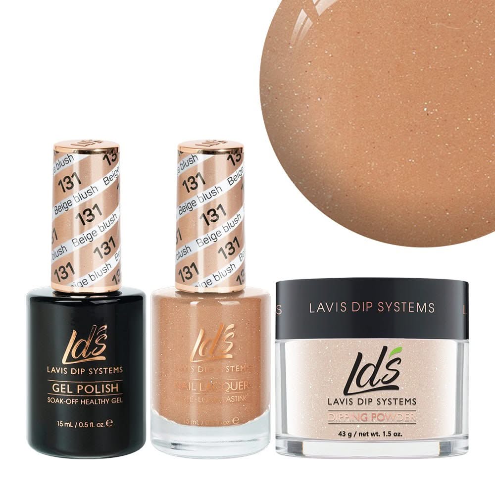 LDS 3 in 1 - 131 Beige Blush - Dip, Gel & Lacquer Matching - DTK Nail Supply