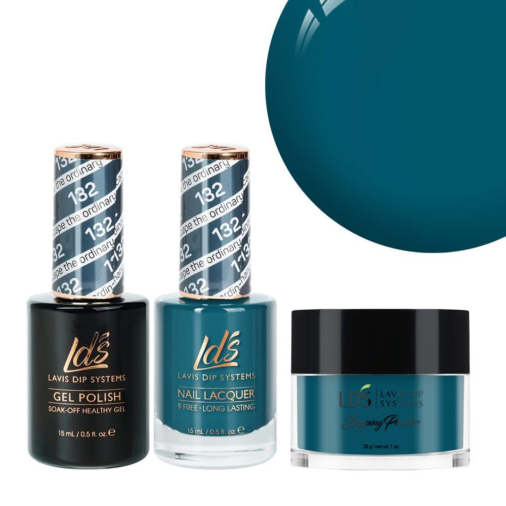 LDS 3 in 1 - 132 Escape The Ordinary - Dip, Gel & Lacquer Matching - DTK Nail Supply