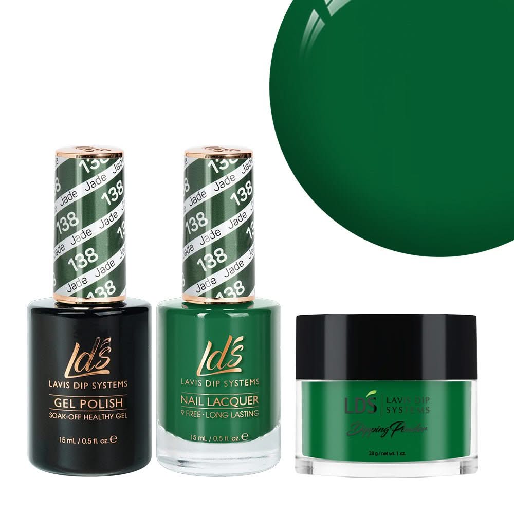 LDS 3 in 1 - 138 Jade - Dip, Gel & Lacquer Matching - DTK Nail Supply