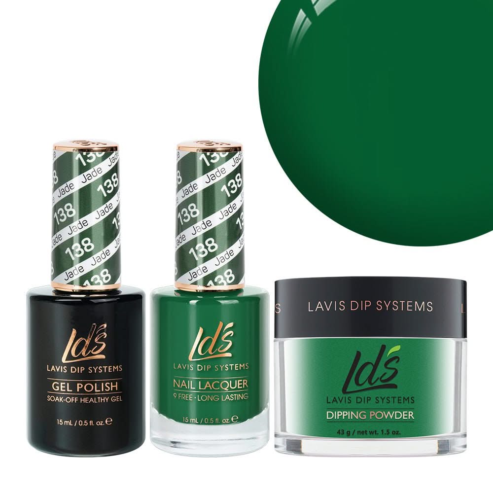 LDS 3 in 1 - 138 Jade - Dip, Gel & Lacquer Matching - DTK Nail Supply