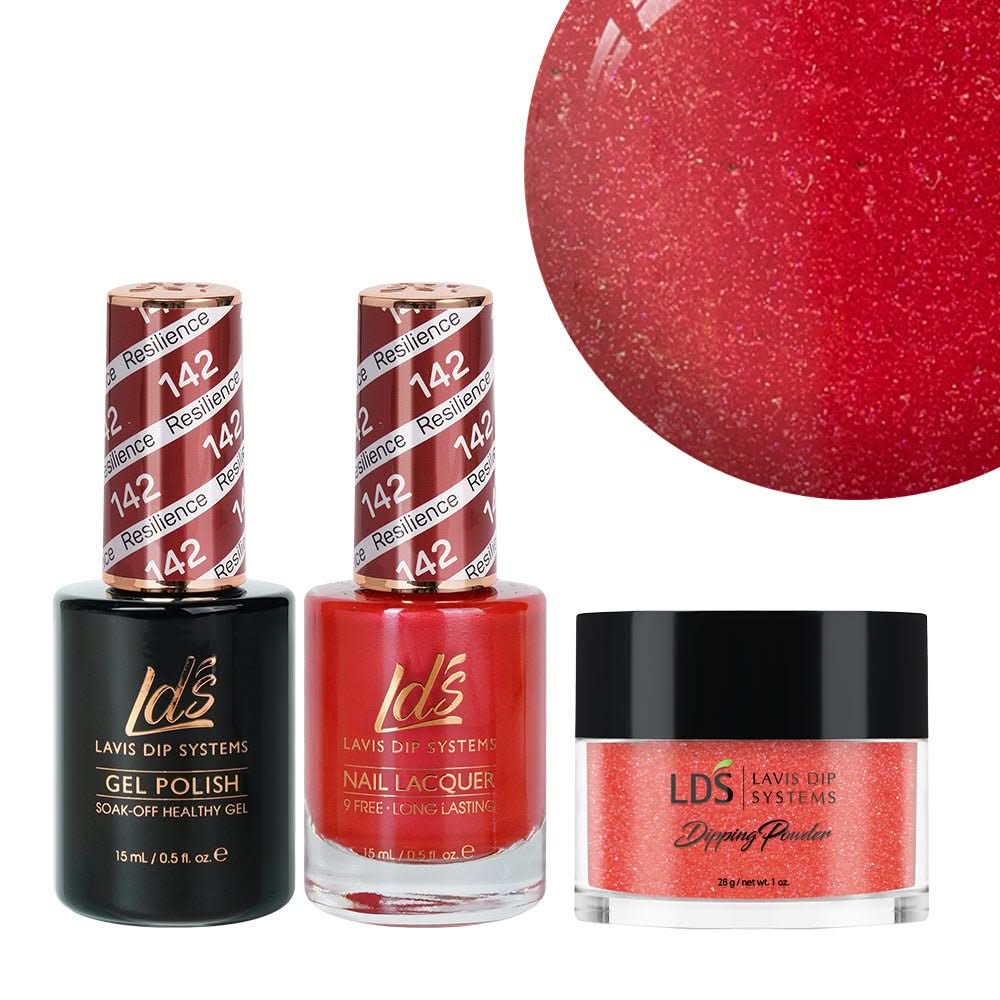 LDS 3 in 1 - 142 Resilience - Dip, Gel & Lacquer Matching - DTK Nail Supply