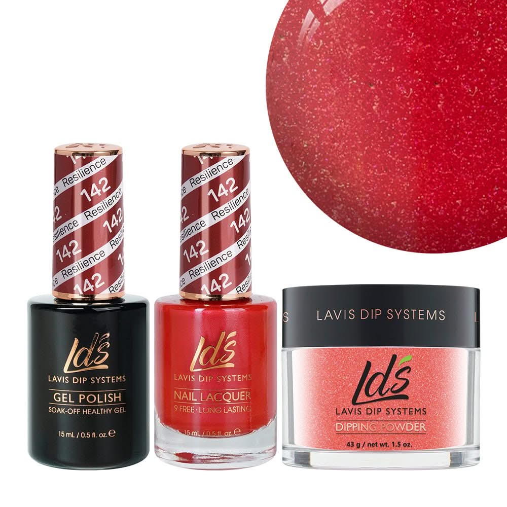 LDS 3 in 1 - 142 Resilience - Dip, Gel & Lacquer Matching - DTK Nail Supply