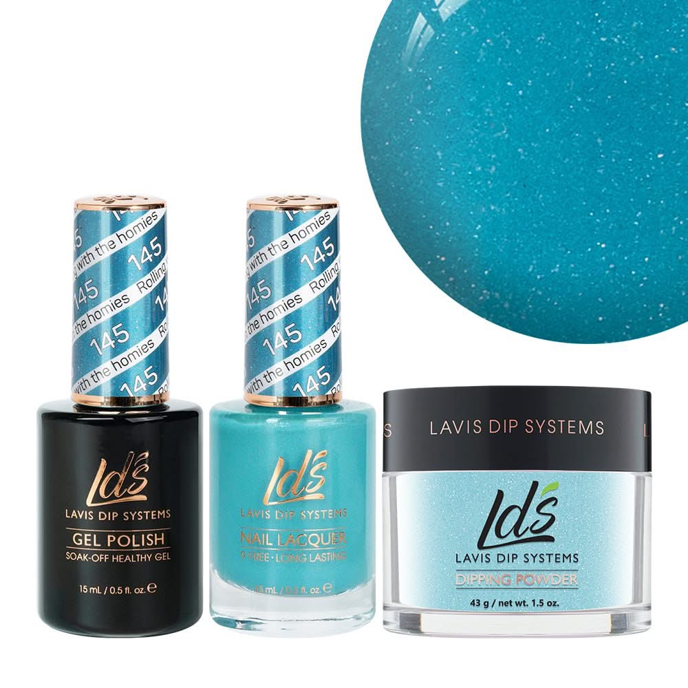 LDS 3 in 1 - 145 Rolling With The Homies - Dip, Gel & Lacquer Matching - DTK Nail Supply