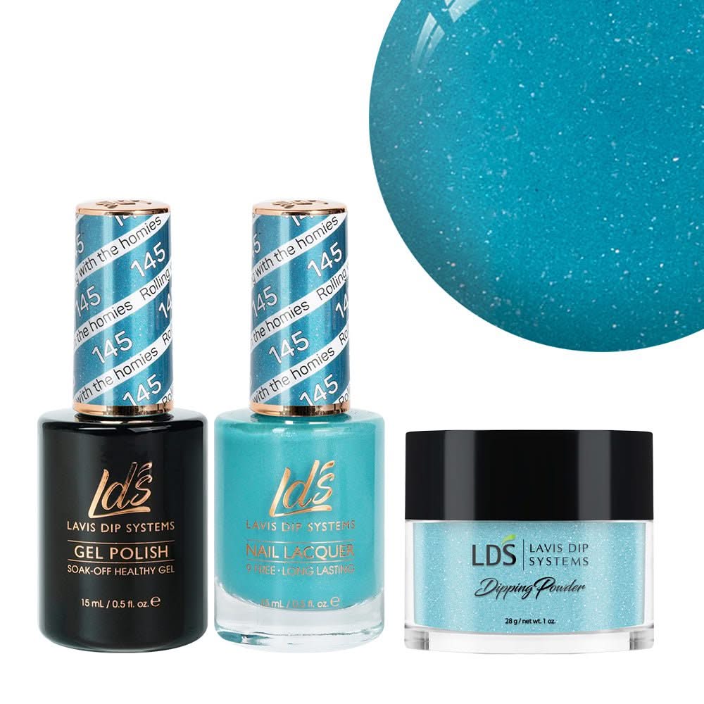 LDS 3 in 1 - 145 Rolling With The Homies - Dip, Gel & Lacquer Matching - DTK Nail Supply