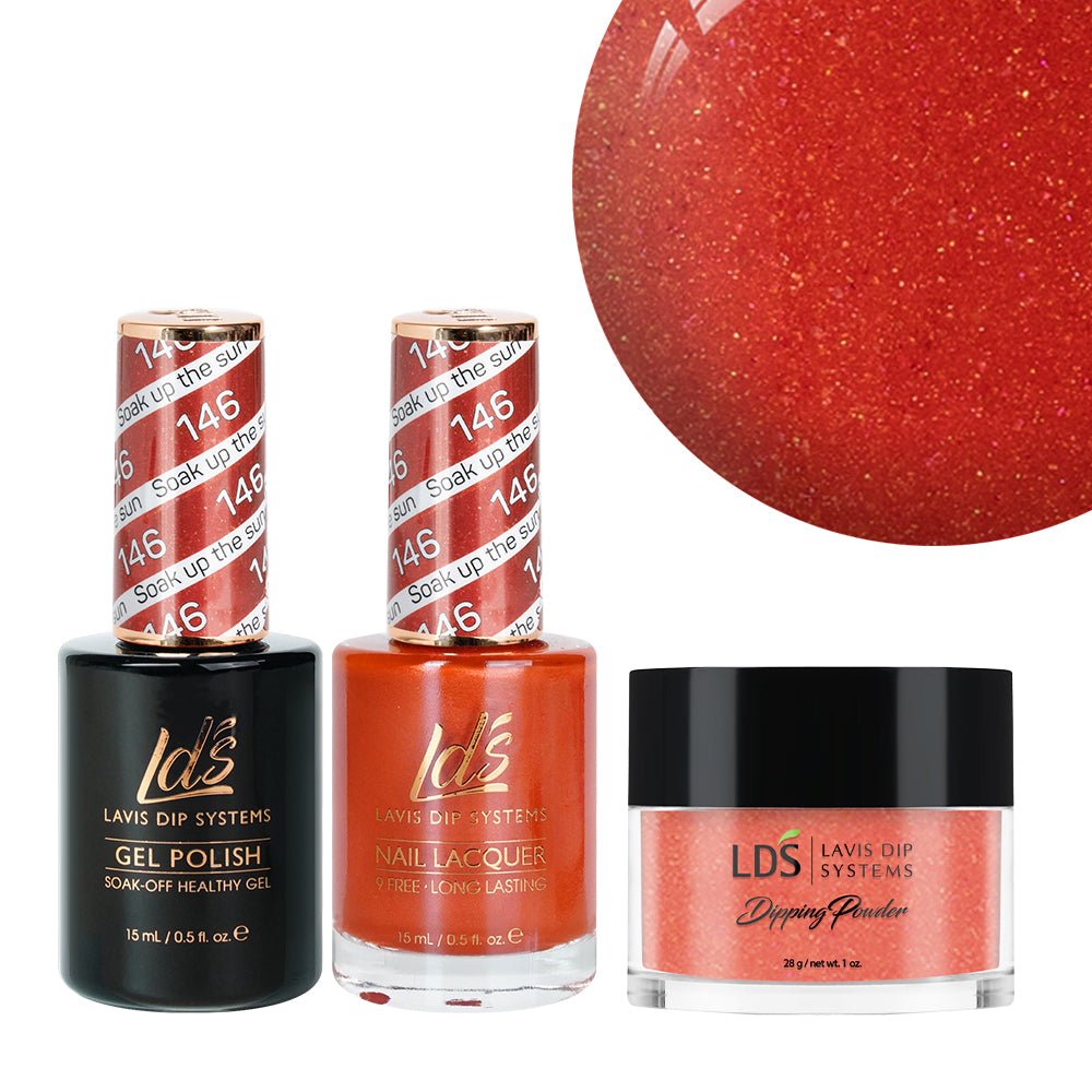 LDS 3 in 1 - 146 Soak Up The Sun - Dip, Gel & Lacquer Matching - DTK Nail Supply