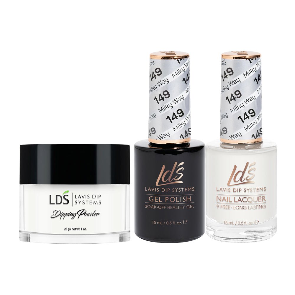 LDS 3 in 1 - 149 Milky way - Dip (1oz), Gel & Lacquer Matching - DTK Nail Supply