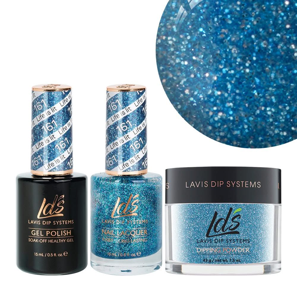 LDS 3 in 1 - 161 Life Is Lit - Dip, Gel & Lacquer Matching - DTK Nail Supply