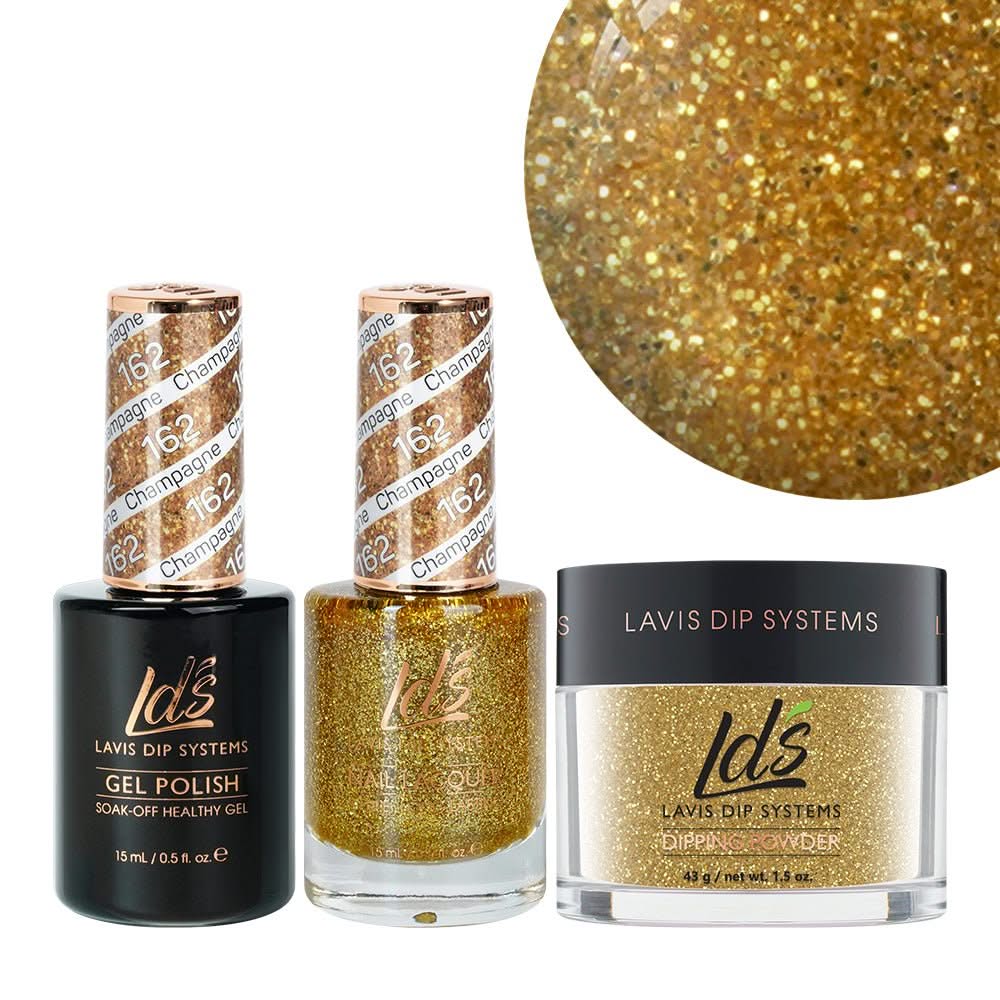 LDS 3 in 1 - 162 Champagne - Dip, Gel & Lacquer Matching - DTK Nail Supply