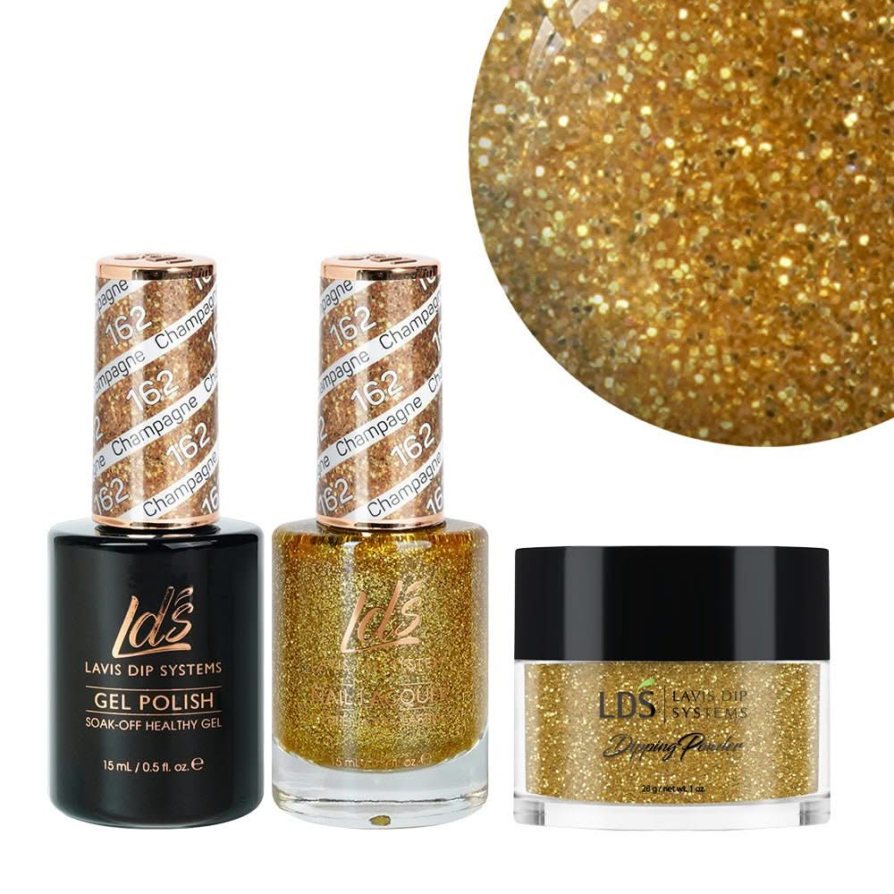 LDS 3 in 1 - 162 Champagne - Dip, Gel & Lacquer Matching - DTK Nail Supply