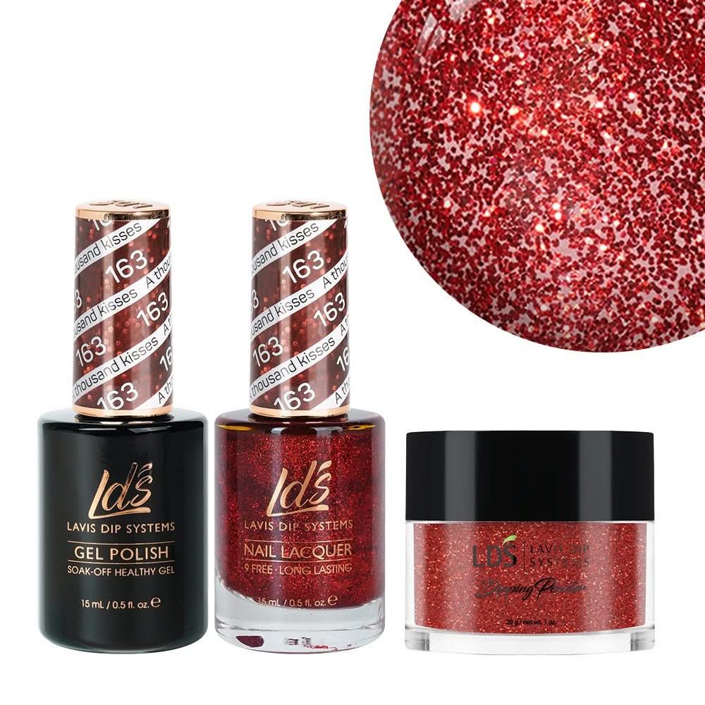 LDS 3 in 1 - 163 A Thousand Kisses - Dip, Gel & Lacquer Matching - DTK Nail Supply