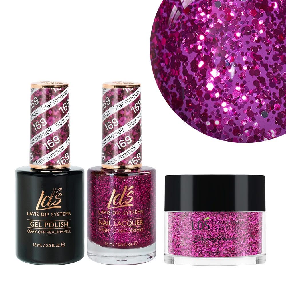 LDS 3 in 1 - 169 Star Memoir - Dip, Gel & Lacquer Matching - DTK Nail Supply