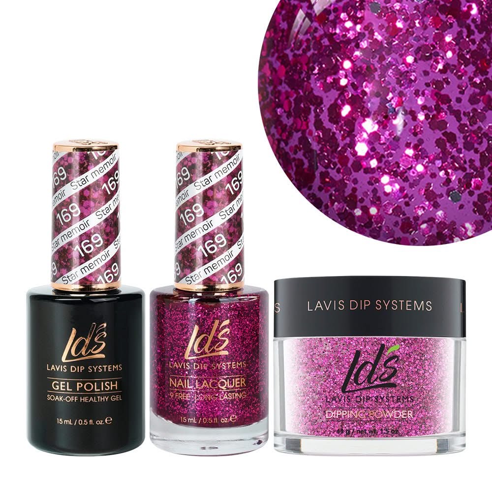 LDS 3 in 1 - 169 Star Memoir - Dip, Gel & Lacquer Matching - DTK Nail Supply