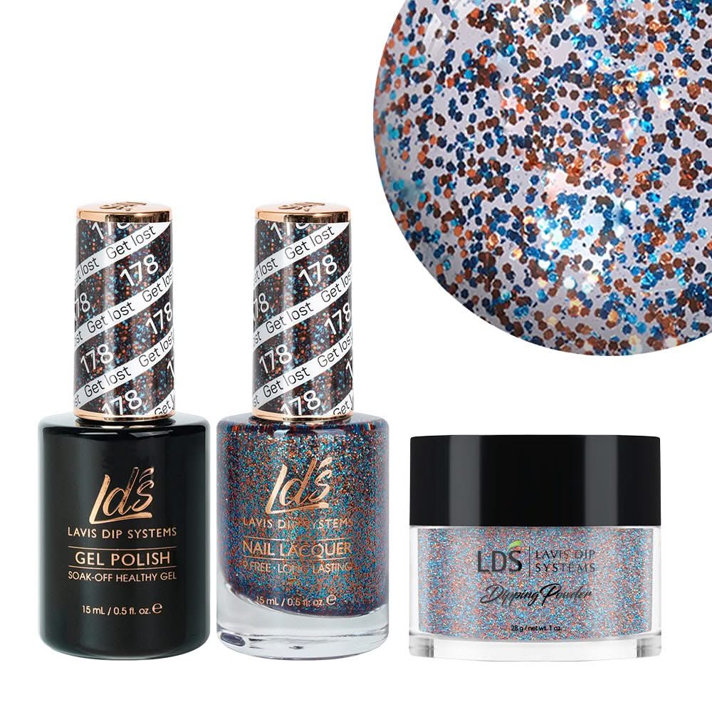 LDS 3 in 1 - 178 Get Lost - Dip, Gel & Lacquer Matching - DTK Nail Supply