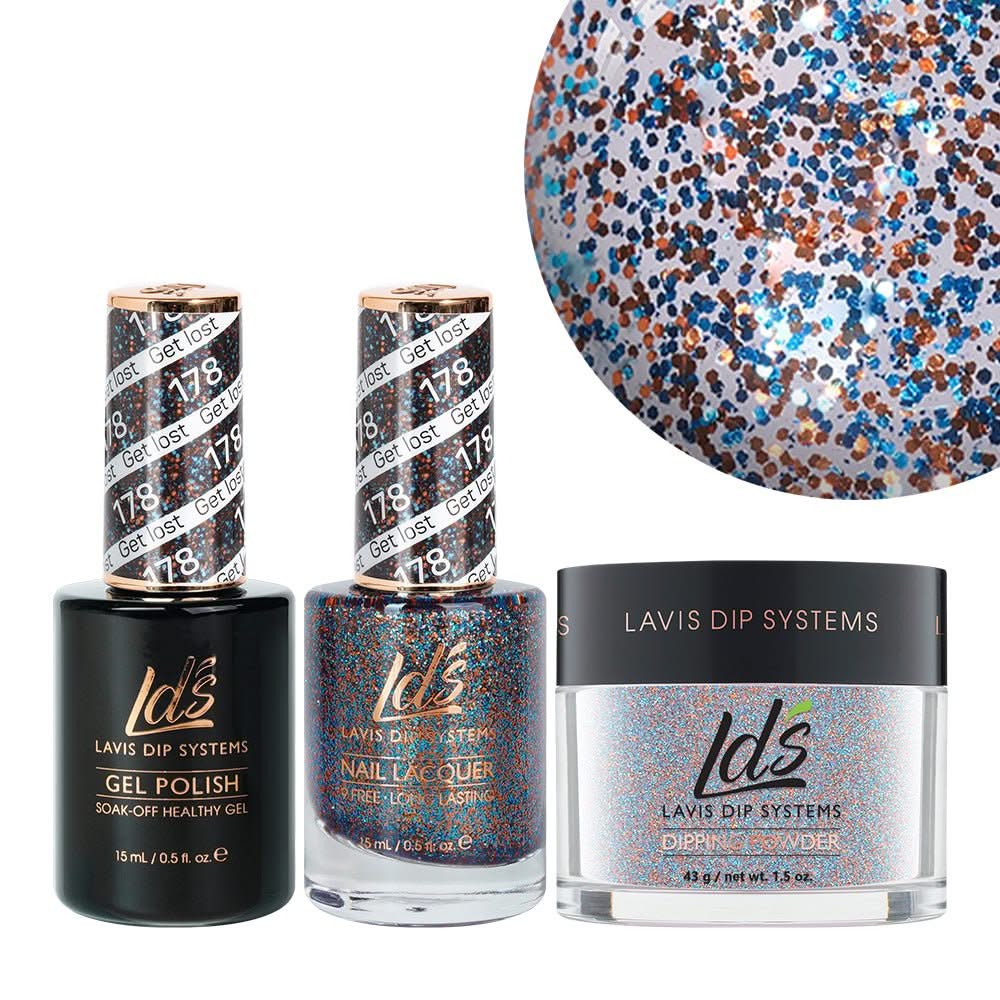 LDS 3 in 1 - 178 Get Lost - Dip, Gel & Lacquer Matching - DTK Nail Supply