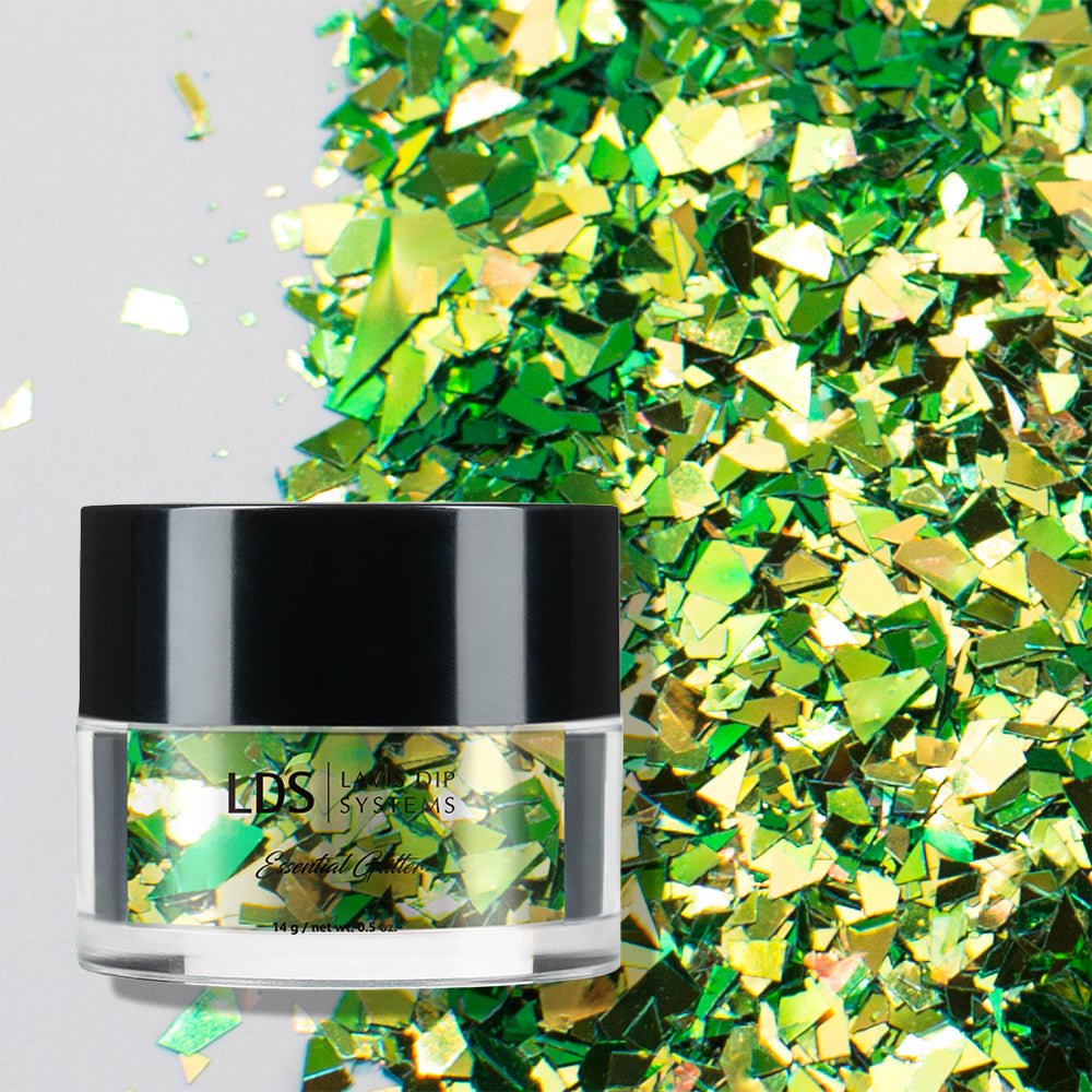 LDS Chameleon Glitter Nail Art - CL01 - Emerald - 0.5 oz - DTK Nail Supply