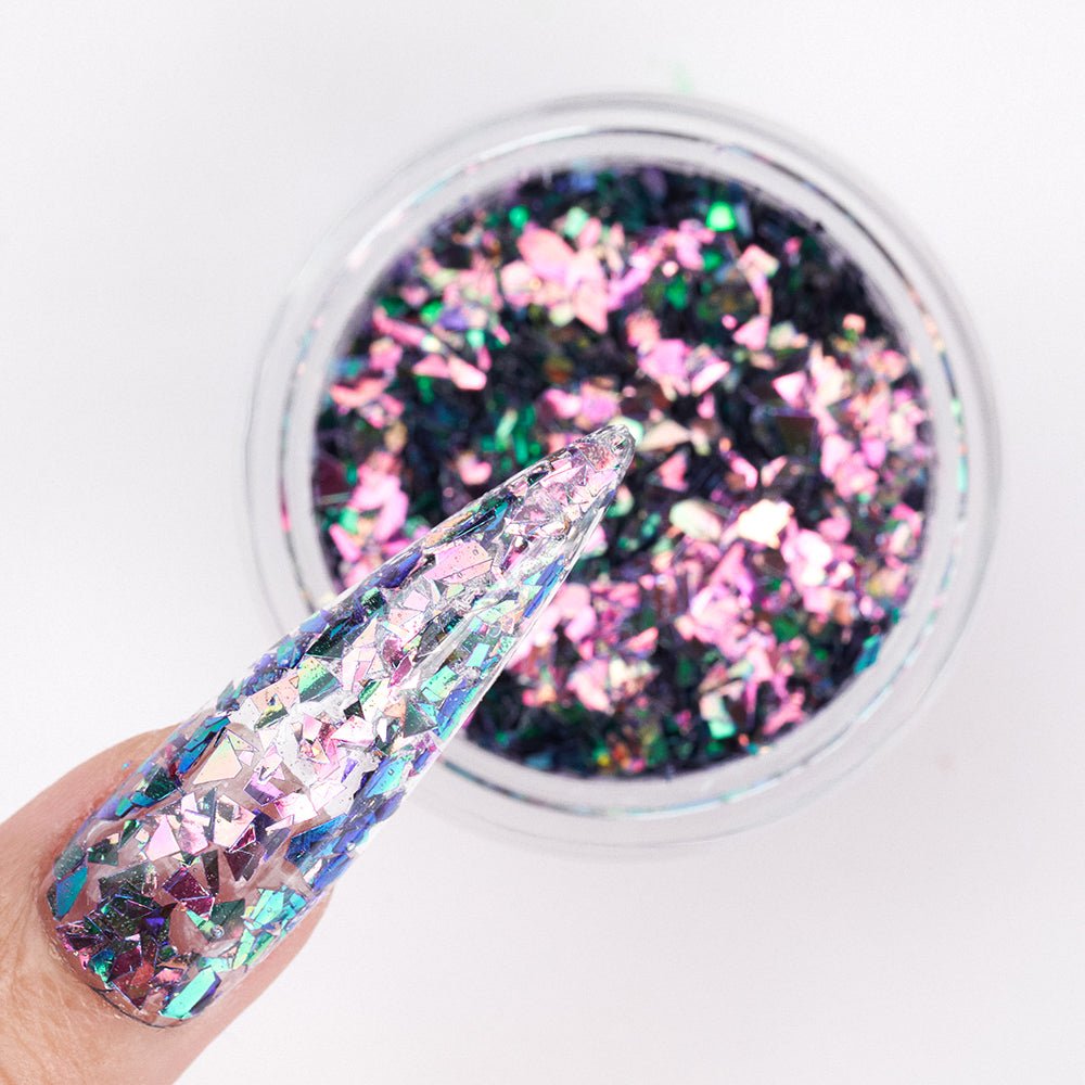 LDS Chameleon Glitter Nail Art - CL11 - Make A Wish - 0.5 oz - DTK Nail Supply
