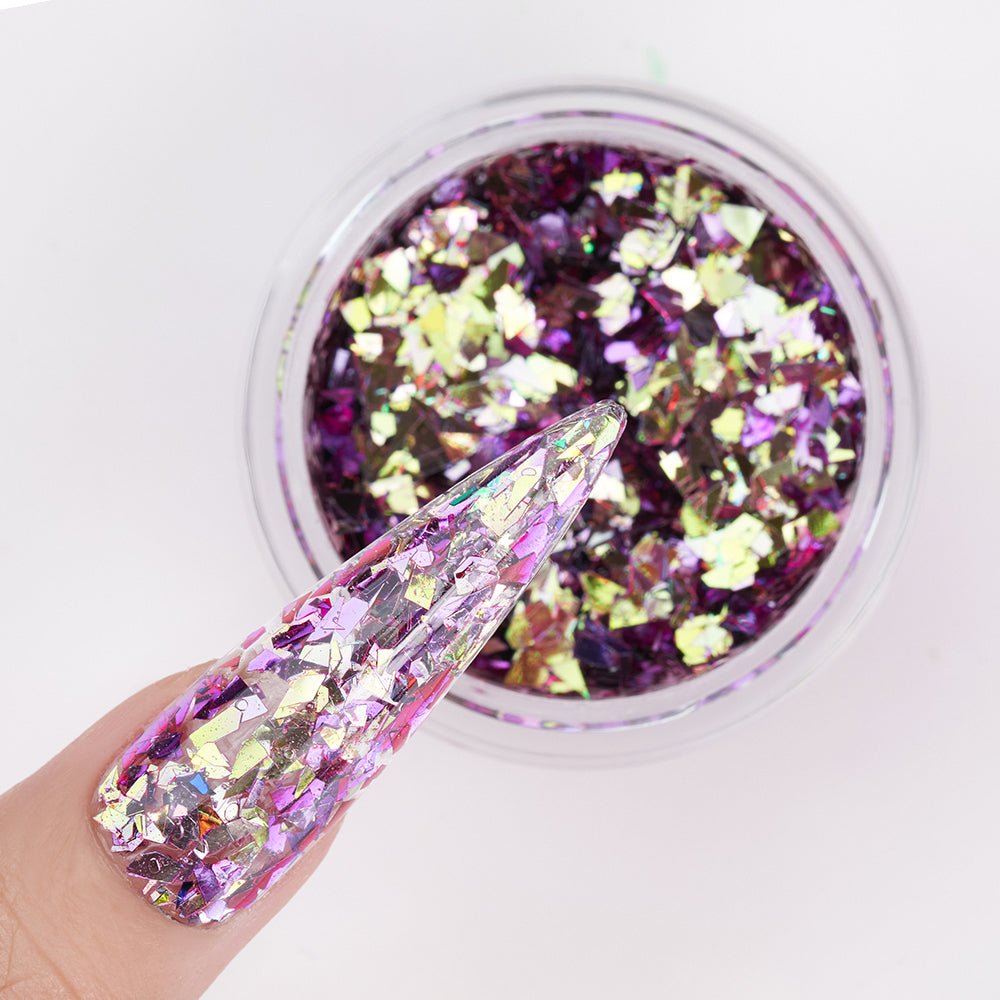 LDS Chameleon Glitter Nail Art - CL12 - Wine O’Clock - 0.5 oz - DTK Nail Supply