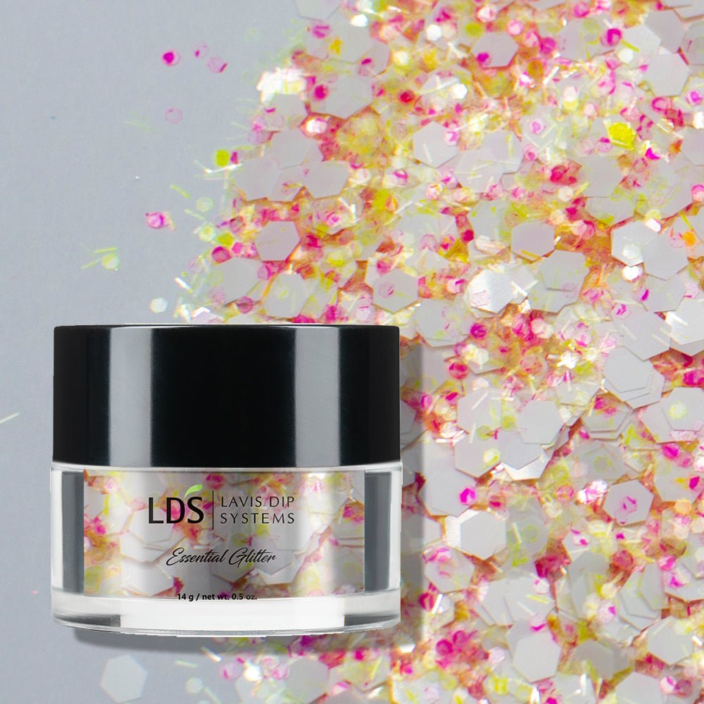 LDS Confetti Glitter Nail Art - 0.5oz CF01 Cha Cha Cha - DTK Nail Supply