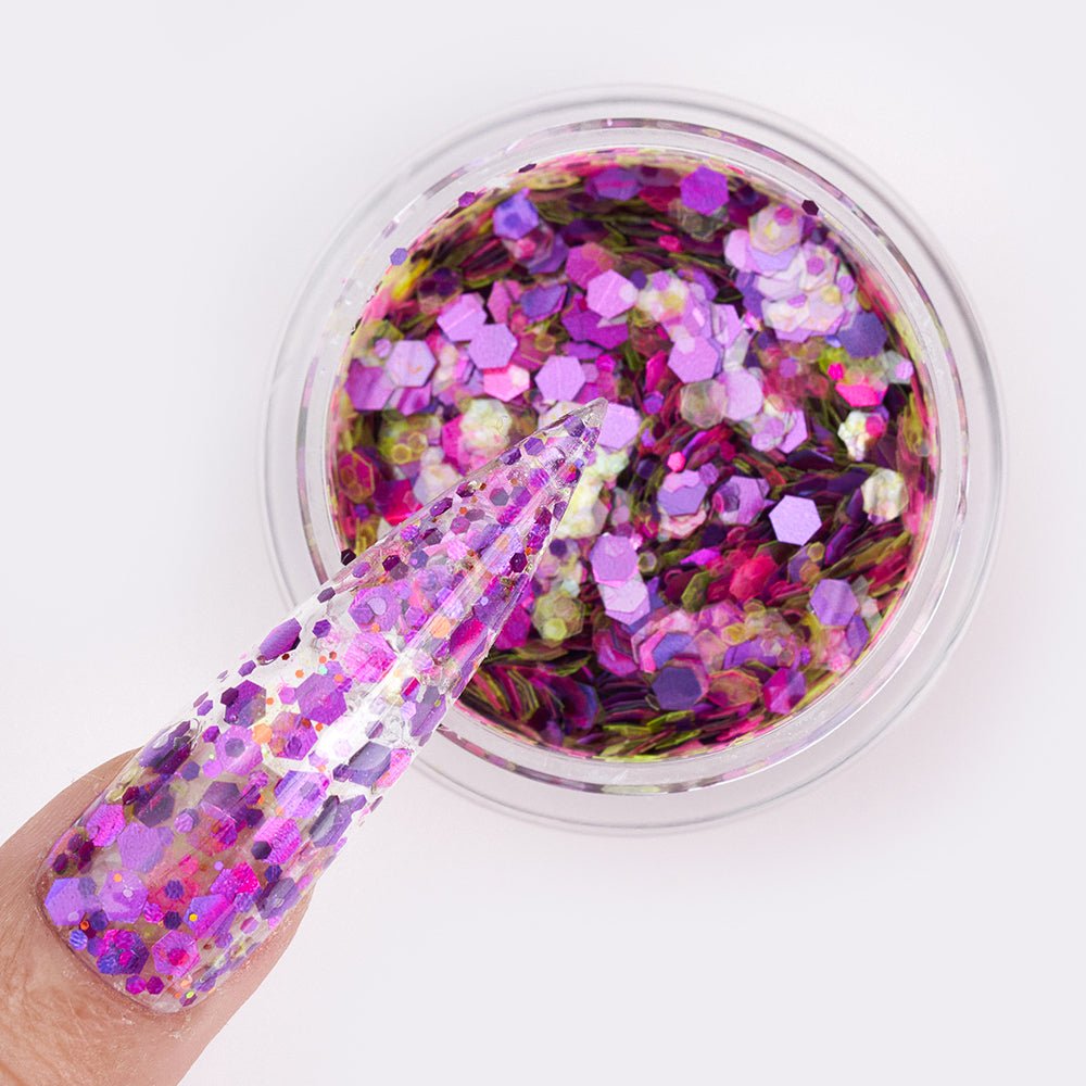 LDS Confetti Glitter Nail Art - 0.5oz CF02 Hideaway - DTK Nail Supply