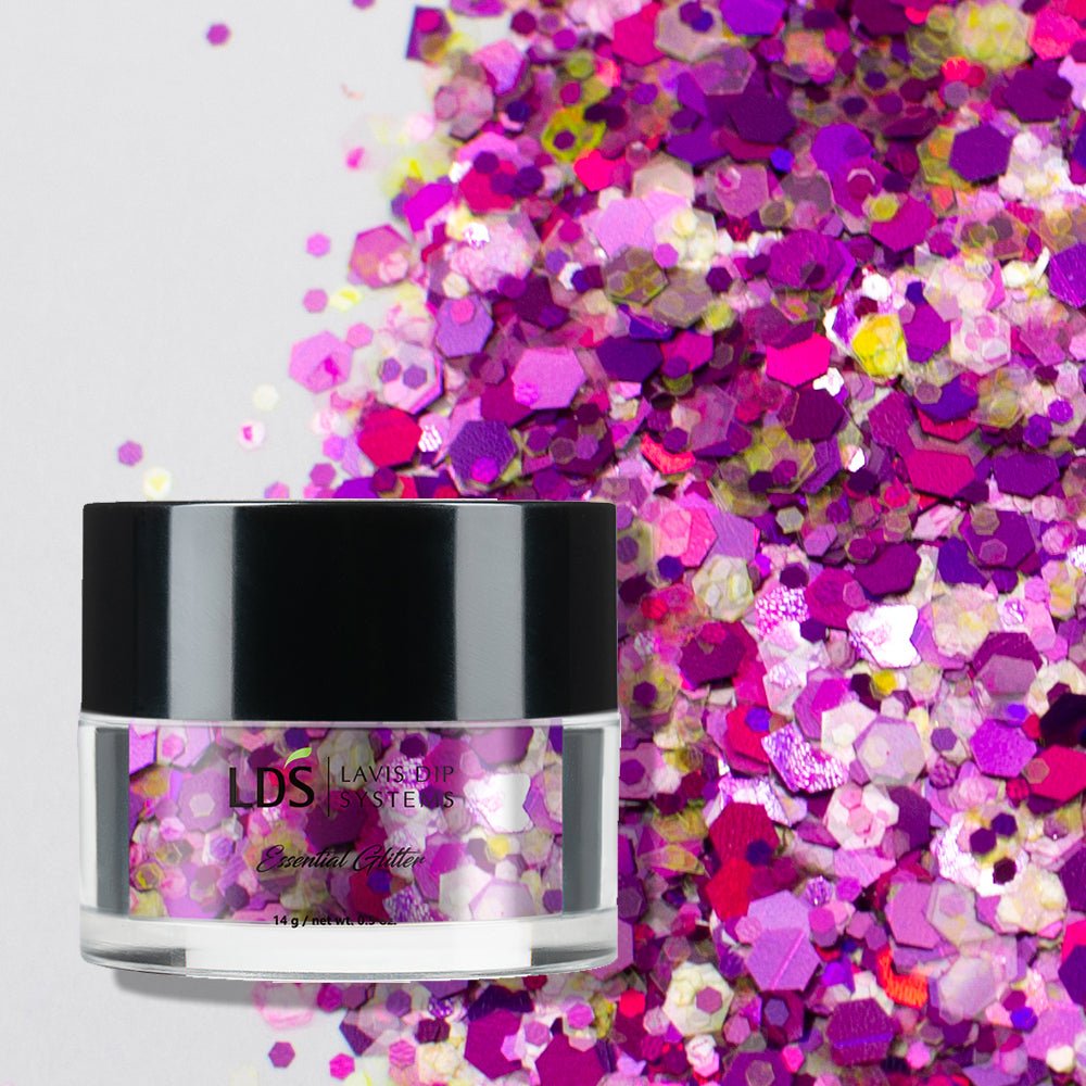 LDS Confetti Glitter Nail Art - 0.5oz CF02 Hideaway - DTK Nail Supply