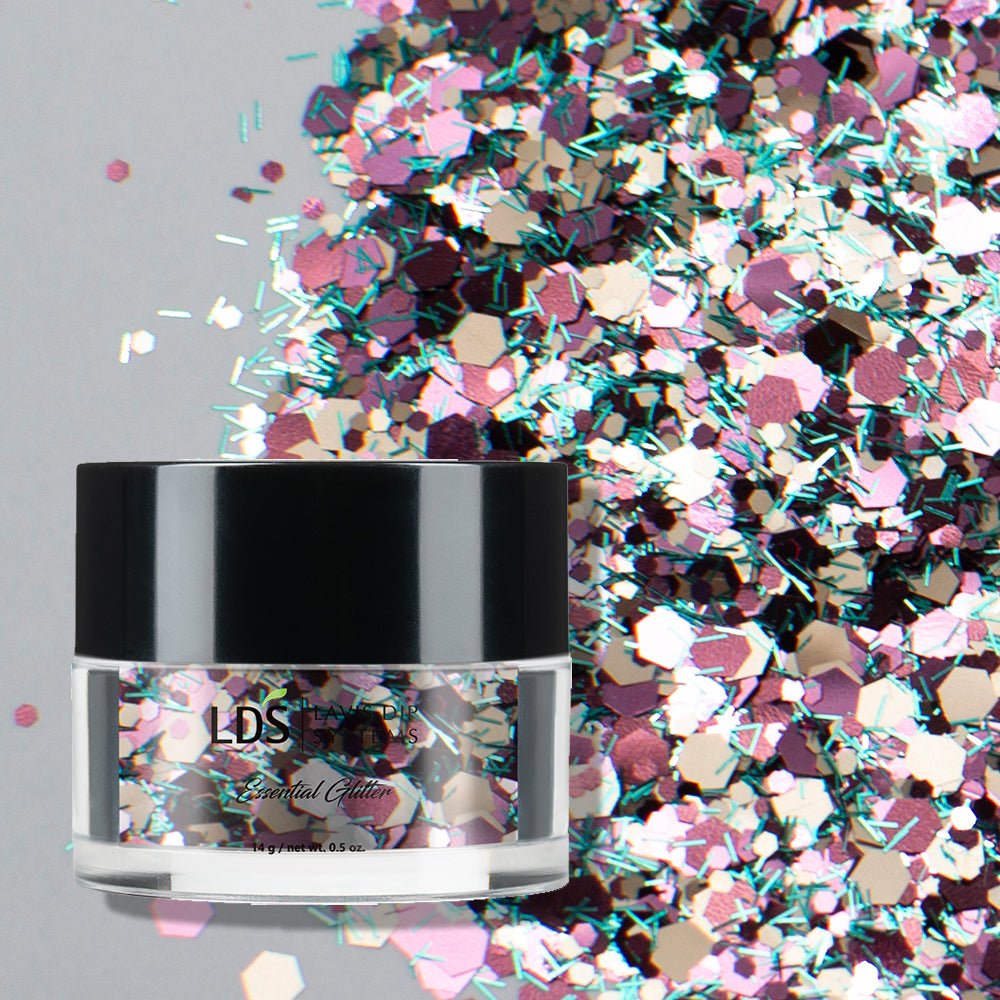 LDS Confetti Glitter Nail Art - 0.5oz CF04 Moon Prism - DTK Nail Supply