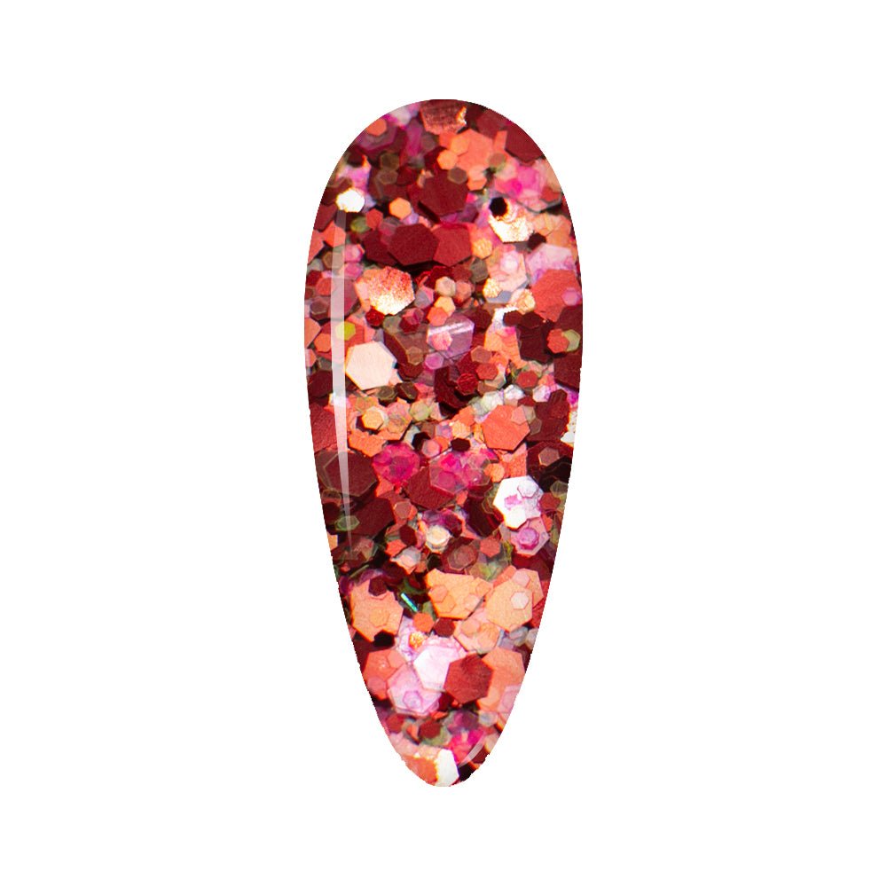 LDS Confetti Glitter Nail Art - 0.5oz CF05 Hotness - DTK Nail Supply