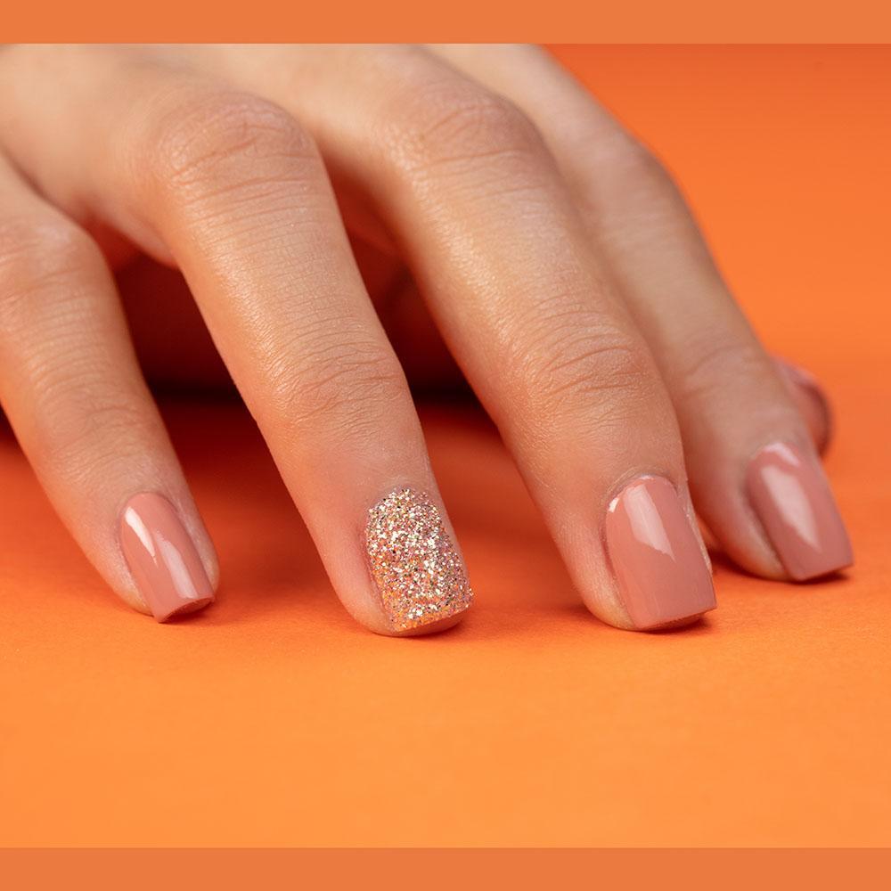 LDS Dipping Powder Nail - 028 Salmon Glow - DTK Nail Supply
