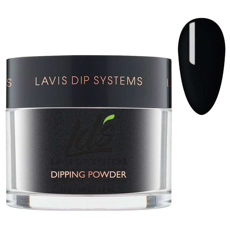 LDS Dipping Powder Nail - 074 Black List - DTK Nail Supply