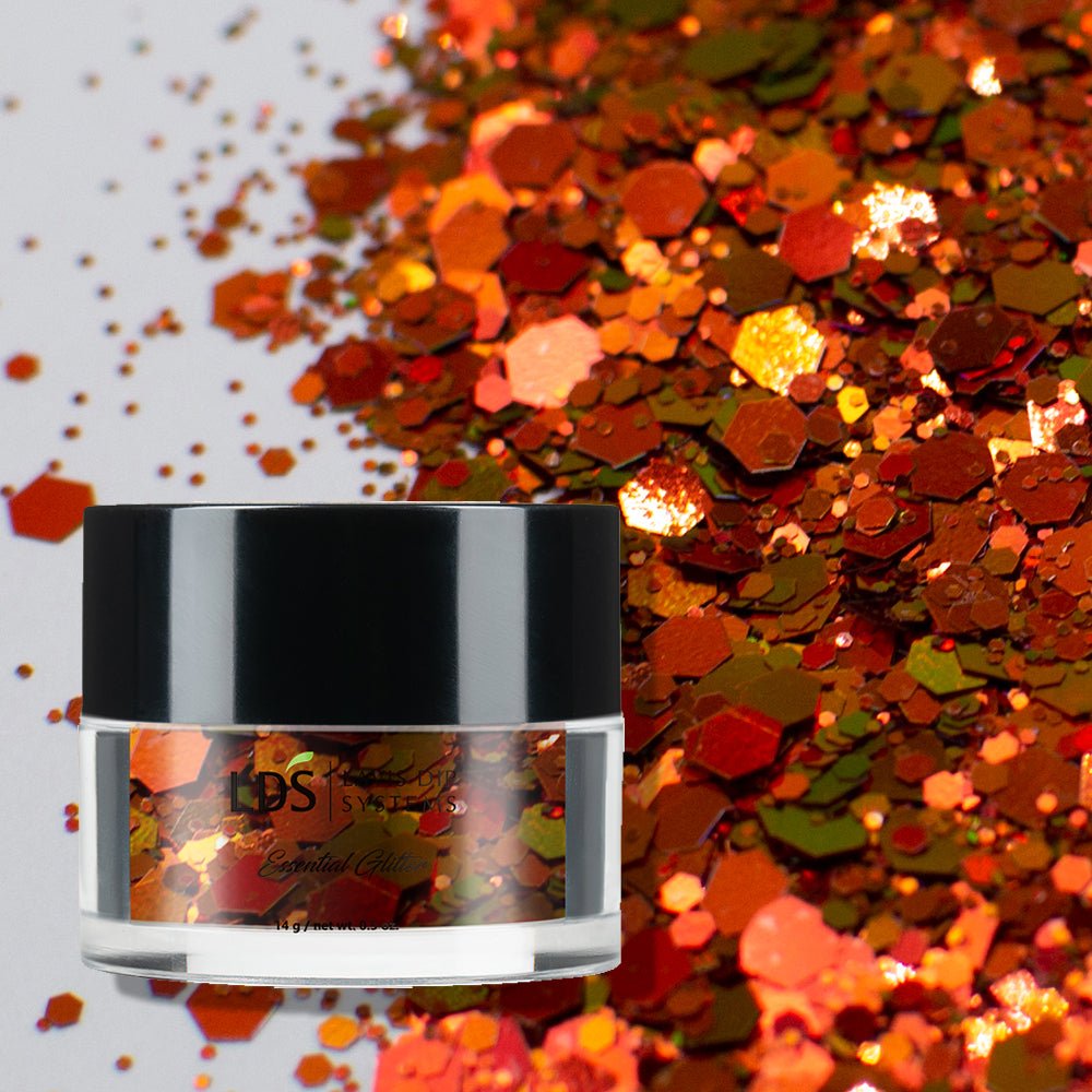 LDS Fairytale Glitter Nail Art - 0.5oz FT04 Amber Gold - DTK Nail Supply