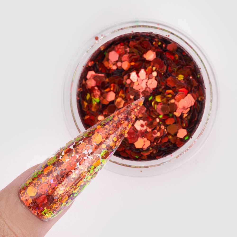 LDS Fairytale Glitter Nail Art - 0.5oz FT04 Amber Gold - DTK Nail Supply