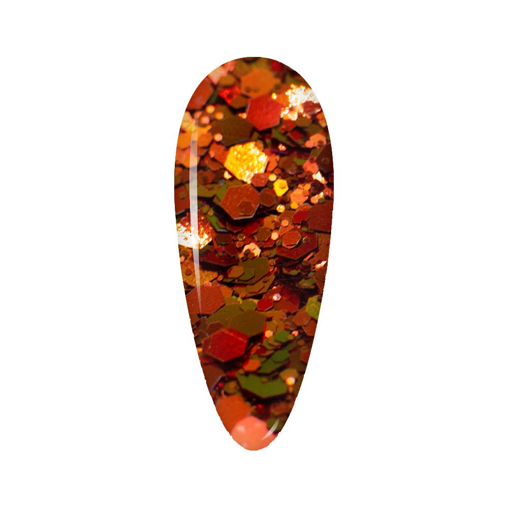 LDS Fairytale Glitter Nail Art - 0.5oz FT04 Amber Gold - DTK Nail Supply