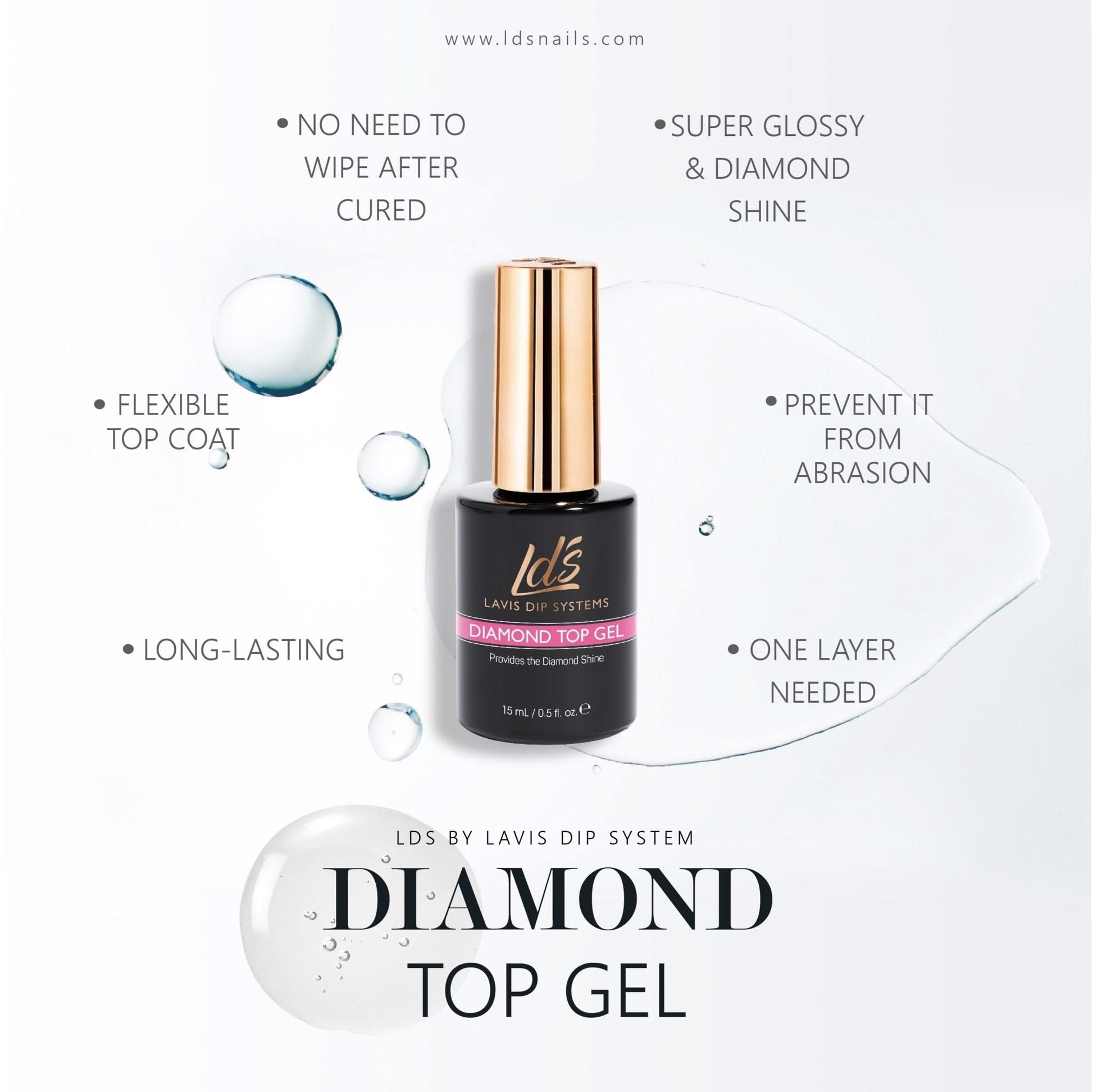 LDS Gel Diamond Top - 0.5oz - DTK Nail Supply